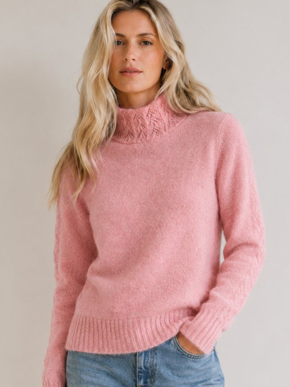 Cynthia Rowley wool w. mohair blend mock turtleneck